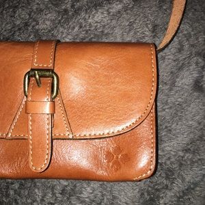 Patricia Nash Brown Italian Leather Crossbody Bag